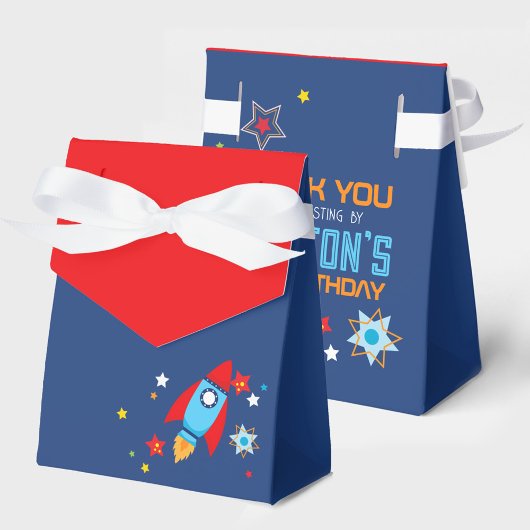 宇宙ロケット海軍と赤ギフトの好意ボックス フェイバーボックス