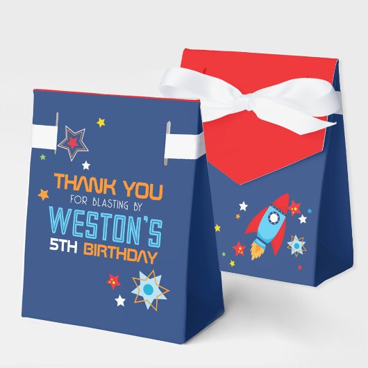 宇宙ロケット海軍と赤ギフトの好意ボックス フェイバーボックス