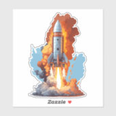 宇宙ロケット火炎 シール (シート)