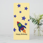 🚀宇宙ロケット船ハッピーバースデー 招待状 (スタンド正面)