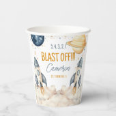 宇宙ロケット船宇宙誕生日会 紙コップ (裏面)