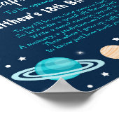 宇宙ロケット船惑星タイムカプセル第1の誕生日 ポスター (角)