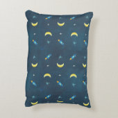 宇宙ロケット船模様 アクセントクッション (裏面(縦))