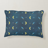 宇宙ロケット船模様 アクセントクッション (裏面)