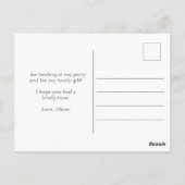 宇宙ロケット船誕生日ありがとう ポストカード (裏面)