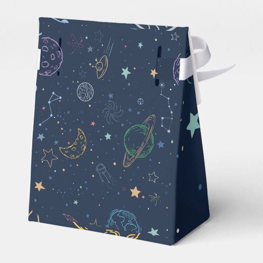 宇宙ロケット船誕生日パーティーありがとう フェイバーボックス (裏面サイド)