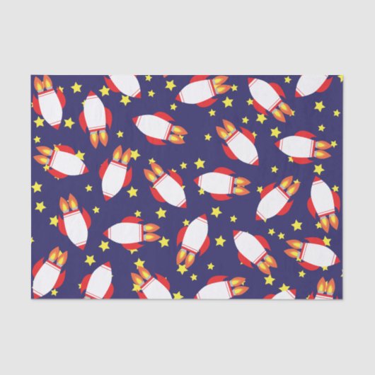 宇宙ロケット船誕生日パーティー 薄葉紙 (正面)