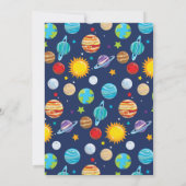 宇宙ロケット船誕生日招待状 招待状 (裏面)