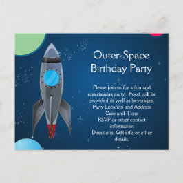 宇宙ロケット船 インビテーションポストカード