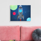宇宙ロケット船 キャンバスプリント (インサイチュ (リビング))