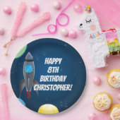 宇宙ロケット船 ペーパープレート (パーティー)