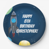 宇宙ロケット船 ペーパープレート (正面)