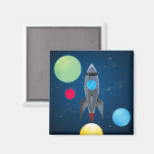 宇宙ロケット船 マグネット (正面/裏面)