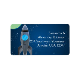 宇宙ロケット船 ラベル