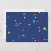 宇宙ロケット誕生日パーティフォト写真 招待状 (裏面)