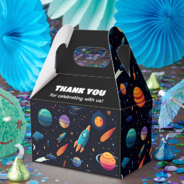宇宙ロケット誕生日パーティーの好意ボックス フェイバーボックス
