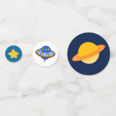 宇宙ロケット誕生日パーティー コンフェッティ (裏面)