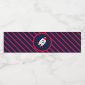 宇宙ロケット誕生日パーティー ペットボトルラベル (シングルラベル)