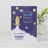 宇宙ロケット1stバースデーファーストリップサンムーン 招待状 (スタンド正面)