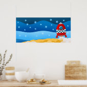 宇宙ロケット – カスタムポスタープリント ポスター (キッチン)