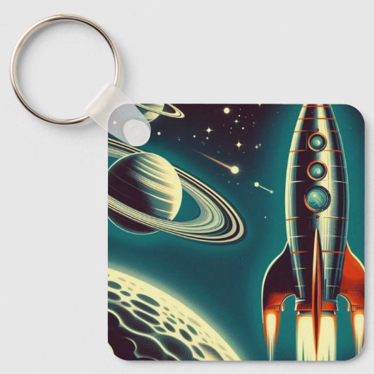宇宙ロケット キーホルダー (正面)