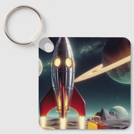 宇宙ロケット キーホルダー (正面)