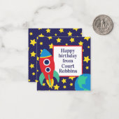 宇宙ロケット ギフト同封カード ノートカード (正面/裏面インサイチュ)