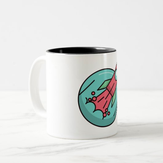 宇宙ロケット ツートーンマグカップ (正面左)