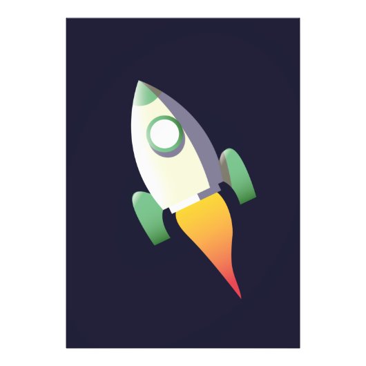 宇宙ロケット フォトプリント            (正面)