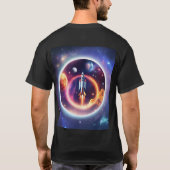 「宇宙ロケット・ホログラフィックサークル」 Tシャツ (裏面)