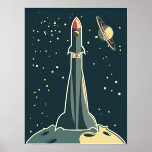 宇宙ロケット ポスター