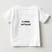 宇宙ロケット 無限の彼方へ ベビーTシャツ (裏面)