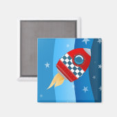 宇宙ロケット – 磁石 (正面/裏面)