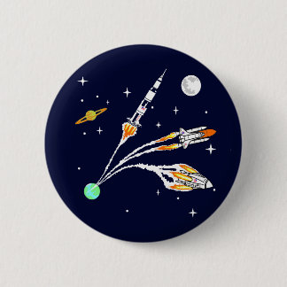 宇宙ロケット 缶バッジ