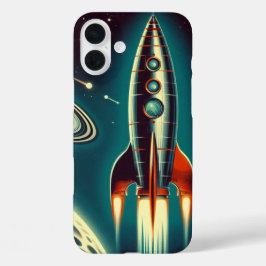 宇宙ロケット iPhone 16 PLUSケース