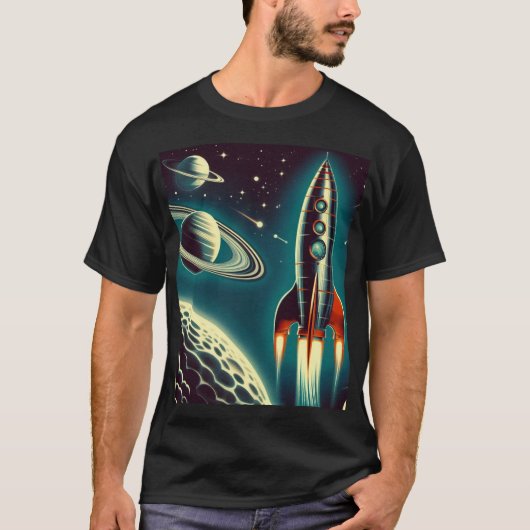 宇宙ロケット Tシャツ (正面)