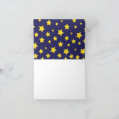 宇宙ロケッパーソナライズされたト折り畳みノートカード サンキューカード (内部)