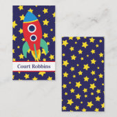 宇宙ロケパーソナライズされたット呼出カード 名刺 (正面/裏面)