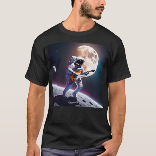 宇宙ロック – 宇宙飛行士ジャムセッシ Tシャツ (正面)