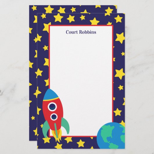 宇宙ロッパーソナライズされたク文具 (正面/裏面)