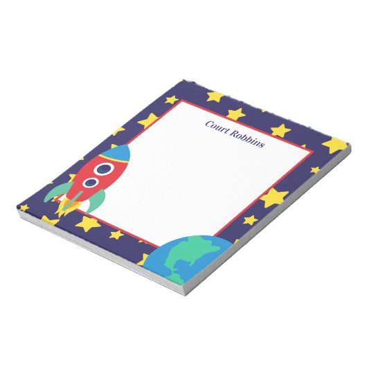 宇宙ロッパーソナライズされたトメモ帳 ノートパッド (回転)