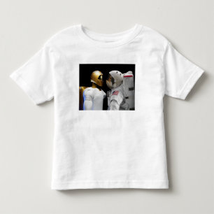 宇宙ロボット2の手際よい、人間そっくりの宇宙飛行士のヘリコプター3 トドラーTシャツ