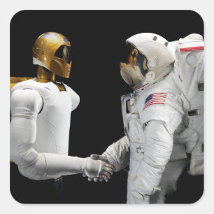 宇宙ロボット2の手際よい、人間そっくりの宇宙飛行士のヘリコプター4 スクエアシール