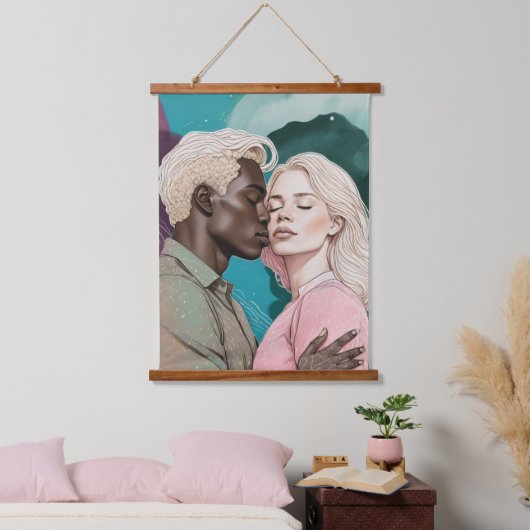 宇宙ロマンス 吊り下げ型タペストリー (寝室)