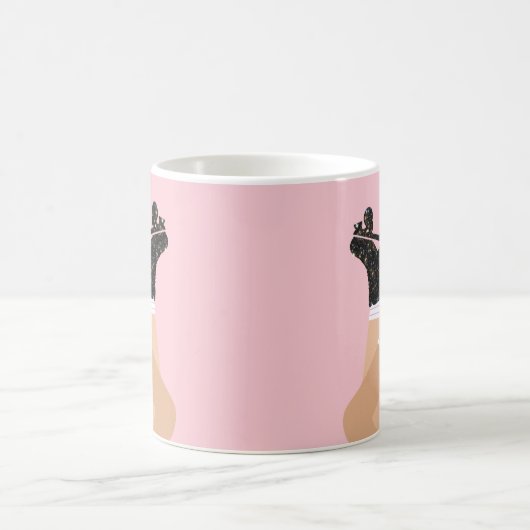 宇宙ローカッコいいラースケート選手ダービースケーターの贈り物 コーヒーマグカップ (中央)