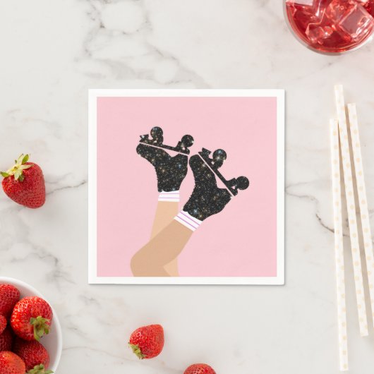 宇宙ローカッコいいラースケート選手ダービースケーターの贈り物 スタンダードカクテルナプキン (インサイチュ)