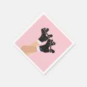 宇宙ローカッコいいラースケート選手ダービースケーターの贈り物 スタンダードカクテルナプキン (角)