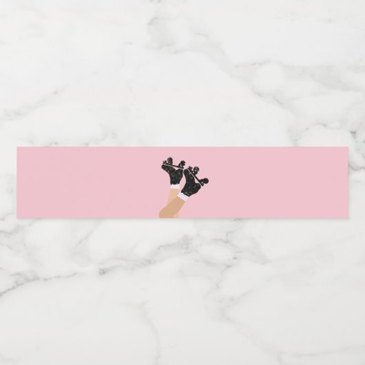 宇宙ローカッコいいラースケート選手ダービースケーターの贈り物 ペットボトルラベル (シングルラベル)