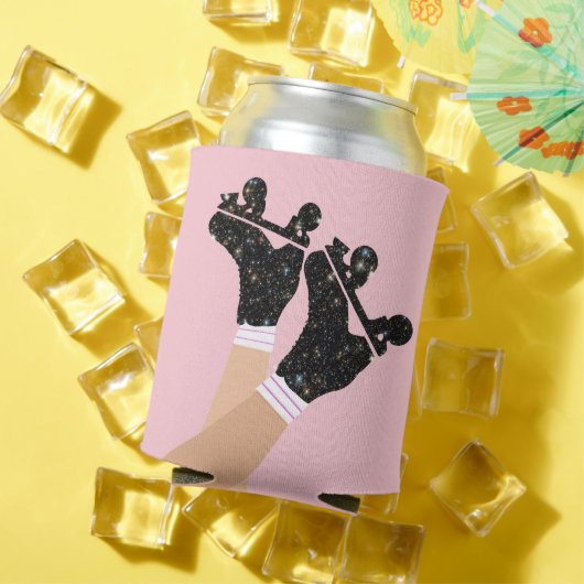 宇宙ローカッコいいラースケート選手ダービースケーターの贈り物 缶クーラー (インサイチュ 夏)