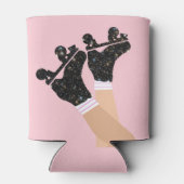 宇宙ローカッコいいラースケート選手ダービースケーターの贈り物 缶クーラー (裏面)